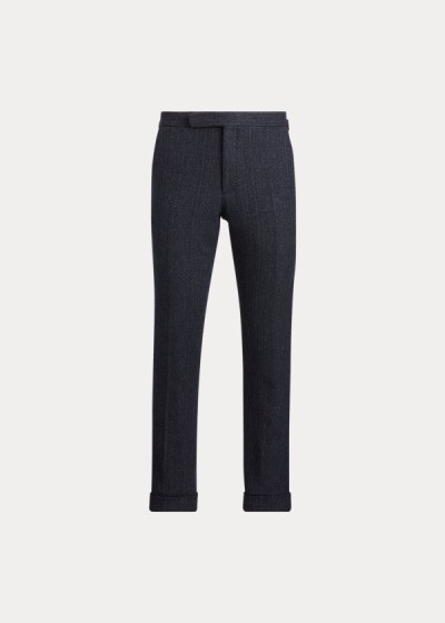 Men's Ralph Lauren Herringbone Suit Trousers | 579240TNM